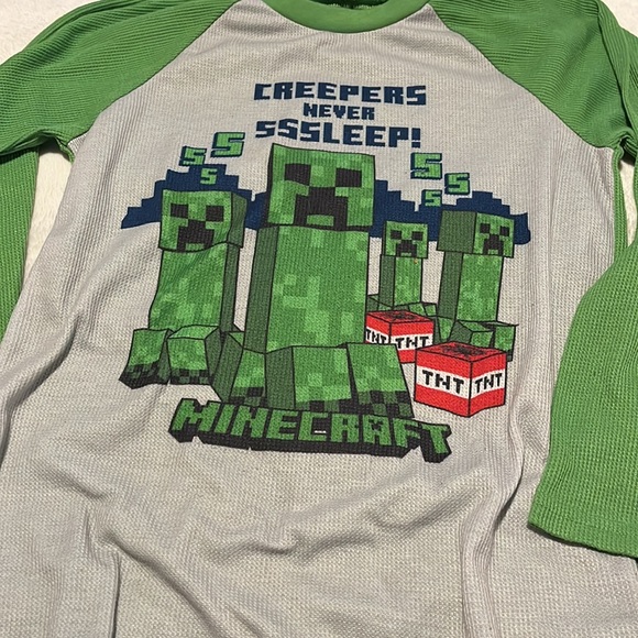 Minecraft Fleece Jammies- Size L - Picture 3 of 6